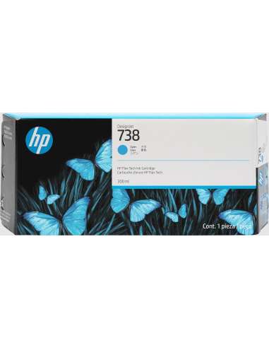 676M6A HP 738 - 300 ml - azul cyan -...
