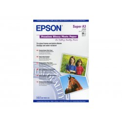 Epson Premium - Brilhante - Super A3/B (330 x 483 mm) - 255 g/m² - 20 folha(s) papel fotográfico - para SureColor SC-P700, P750