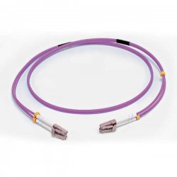 C2G 1m LC/LC OM4 LSZH Fibre Patch - Purple - Cabo patch - multi-modo LC (M) para multi-modo LC (M) - 1 m - fibra óptica - duple