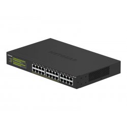 NETGEAR GS324P - Interruptor - sem gestão - 16 x 10/100/1000 (PoE+) + 8 x 10/100/1000 - desktop, montável em trilho - PoE+ (190