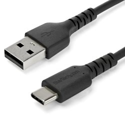 StarTech.com 2m USB A to USB C Charging Cable, Durable Fast Charge & Sync USB 2.0 to USB Type C Data Cord, Rugged TPE Jacket Ar