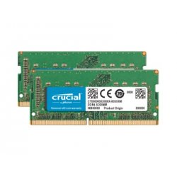 Crucial - DDR4 - kit - 16 GB: 2 x 8 GB - SO DIMM 260-pinos - 2400 MHz / PC4-19200 - CL17 - 1.2 V - unbuffered - sem ECC - para 