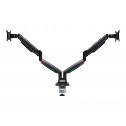 Kensington SmartFit One-Touch Height Adjustable Dual Monitor Arm - Kit de montagem - braço ajustável - para 2 monitores - plást