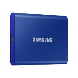 Samsung T7 MU-PC2T0H - SSD - encriptado - 2 TB - externa (portátil) - USB 3.2 Gen 2 (USB C conector) - 256-bits AES - azul índi