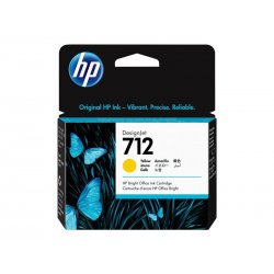 HP 712 - 29 ml - amarelo - original - DesignJet - tinteiro - para DesignJet Studio, T210, T230, T250, T630, T650 3ED69A