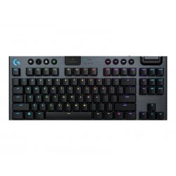 Logitech Gaming G915 TKL - Teclado - luz traseira - USB, Bluetooth, LIGHTSPEED - AZERTY - Francês - interruptor: GL Tactile - c