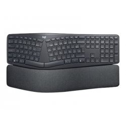 Logitech ERGO K860 - Teclado - sem fios - 2.4 GHz, Bluetooth 5.0 - QWERTY - Francês - grafite 920-010104