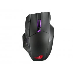 ASUS ROG Spatha X - Rato - para direita - óptico - 12 botões - sem fios, com cabo - USB, 2.4 GHz - preto 90MP0220-BMUA00