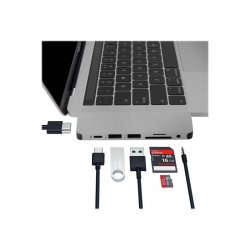 HyperDrive Solo 7-in-1 Hub - Estação de engate - USB-C - HDMI GN21D-GRAY