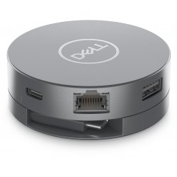 Dell 6-in-1 Multiport Adapter DA305 - Estação de engate - USB-C - HDMI, DP, USB-C - 1GbE - para G15, Inspiron 13 5310, 14 54XX,