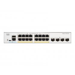 Cisco Catalyst 1300-16P-4X - Interruptor - L3 - Administrado - 16 x 10/100/1000 (PoE+) + 4 x 10Gb Ethernet SFP+ - montável em t