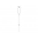 Apple - Adaptador USB-C para jack de auscultadores - 24 pin USB-C macho para mini-phone stereo 3.5 mm fêmea MW2Q3ZM/A