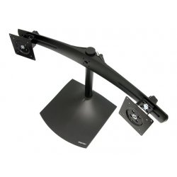 Ergotron DS100 - Plataforma - horizontal - para 2 visores LCD - alumínio, aço - preto - tamanho de tela: até 24" - Computador d