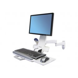 Ergotron 200 Series - Kit de montagem (braço articulado, suporte de scanner de código de barras, tabuleiro de teclado com tabul