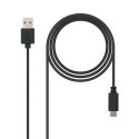 Cabo USB-A 2.0 Macho para USB-C Macho 1m NAN10.01.2101