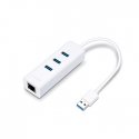 Adaptador USB-A 3.0 para Ethernet Gigabit + 3 Portas USB-A TPLUE330