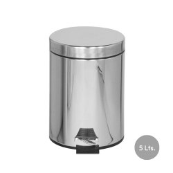 Papeleira 5L Metal Aço Inox c/Pedal RUBFGMST15SSPL