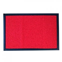 Tapete Malha PVC 40x60cm Rebordo Vermelho Vinil Esparguete 6491040