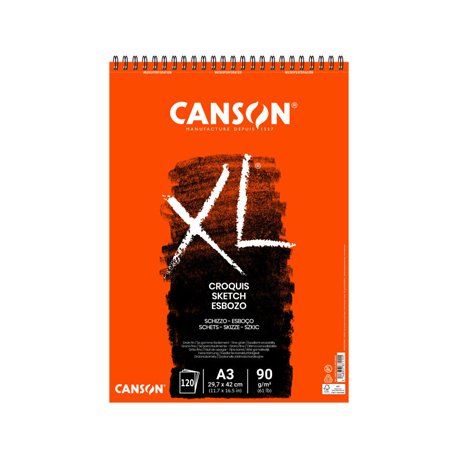 Bloco Espiralado Canson XL Croquis A3 90g 120Fls 108787115