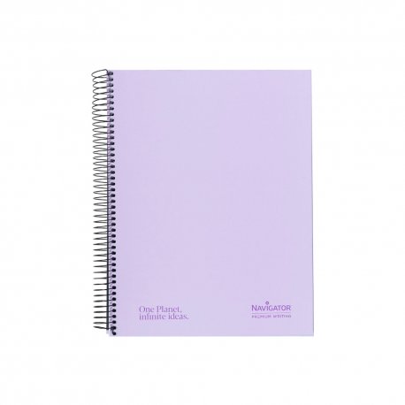 Caderno Espiral A4 Pautado Navigator Lavanda Pastel 120Fls 1731233