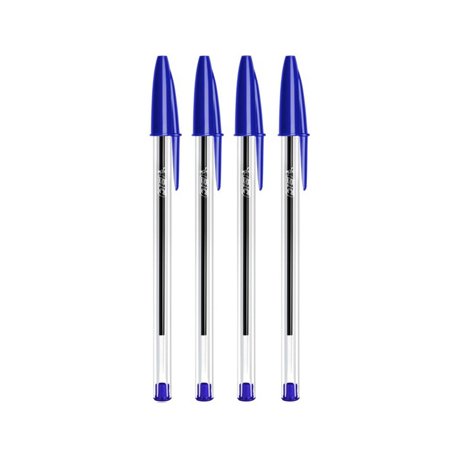 Esferográfica Azul 1mm Ball Point BIC Cristal 4un 1171035