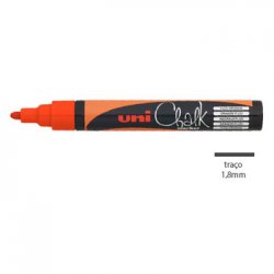 Marcador Giz Laranja Fluorescente 1,8-2,5mm UNI PWE-5M 1un 1293261/UN