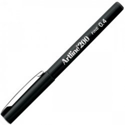 Marcador Fino Preto 0,4mm Artline 200 12un 1301020