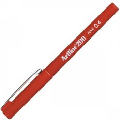 Marcador Fino Vermelho 0,4mm Artilne 200 12un 1301022