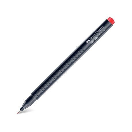 Marcador Fino Vermelho Geranio Claro 0,4mm Faber-Castell 1un 1303021