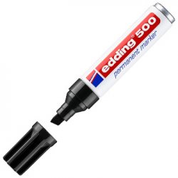 Marcador Permanente Grosso Preto 2-7mm Edding 500 1un 1301242