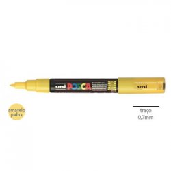 Marcador Uniball Posca PC-1M 0,7mm Amarelo Palha (73) 1un 1293163/UN