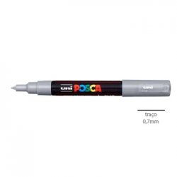 Marcador Uniball Posca PC-1M 0,7mm Prata (26) 1un 1293167/UN