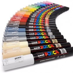 Marcador Uniball Posca PC-1M 0,7mm 21 Cores 21un 1293298