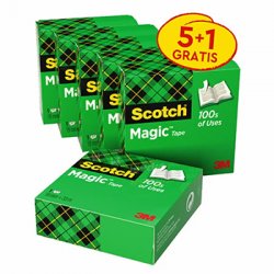 Fita Adesiva 19mmx33m Scotch Magic 5+1 Grátis MMM810PK5