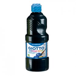 Guache Líquido Acrílico Preto Giotto 500ml 160533724