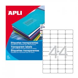 Etiquetas Resistentes 048,5x025,4mm 20Fls Transp. Apli 880un APL01223