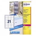 Etiquetas 063,5x038,1mm 25Fls Transparente Avery 525un AVEL7560-25