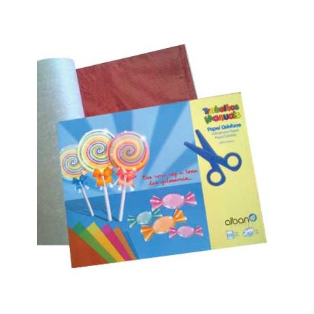 Papel Celofane 24x31cm Sortido Bloco 20 Folhas 185Z30491