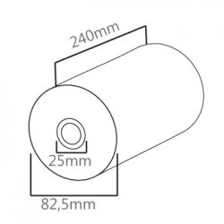 Rolo Papel 82,5x240x25mm 1un 1211026