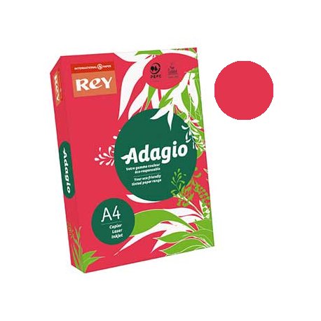 Papel Fotocopia Vermelho Intenso Adagio(cd22) A4 80gr 1x500F 1801080