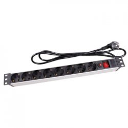 Bloco 8 Tomadas + Interruptor para rack de 19 Pol VELEBP08PDU-G