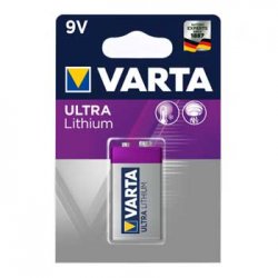 Pilhas 6LR61 Lithium Profissional Varta 9V 1200mAh 1un 1966122