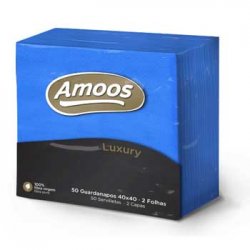 Guardanapos 40x40 2Fls Azul Amoos Luxury 50un 6511046