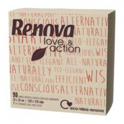 Guardanapos 33x33 2Fls Reciclados Renova Love&Action 90un 6511048