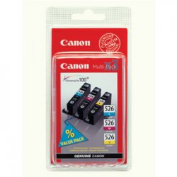 Pack Tinteiros Canon 526 3 Cores 4541B009 9ml 1350 Pág. CANCLI526CMY