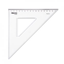 Esquadro Plástico Cristal 45G-25cm Aristo Geocollege AR23425 1931050