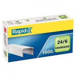 Agrafos 24/6 Rapid (2/20 Folhas) Cx1000un 1551011