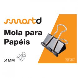 Molas para Papeis 51mm SmartD Cx 12un SMD2034