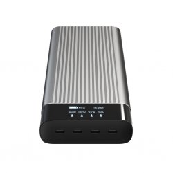 HyperJuice HJ245B - Carregador portátil - USB-C - 27000 mAh - 245 Watt - PD 2.0, PD 3.0, QC 2.0, QC 3.0, Apple 2.4A, Qualcomm Q