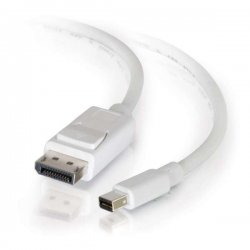 C2G 2m Mini DisplayPort to DisplayPort Adapter Cable 4K UHD - White - Cabo DisplayPort - Mini DisplayPort (M) para DisplayPort 